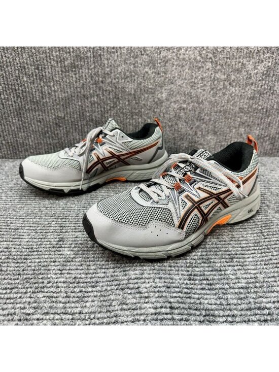 Asics Gel-Venture 8 Shoes Mens US 8 Extra Wide Gray Orange Running 1011A826